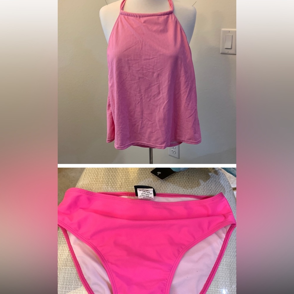 Ladies bathing‎ suit swimsuit two piece long loose top NWT